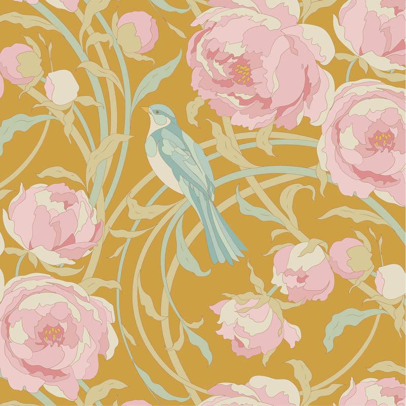 Songbird 100657 Cora Mustard - Quilted Strait