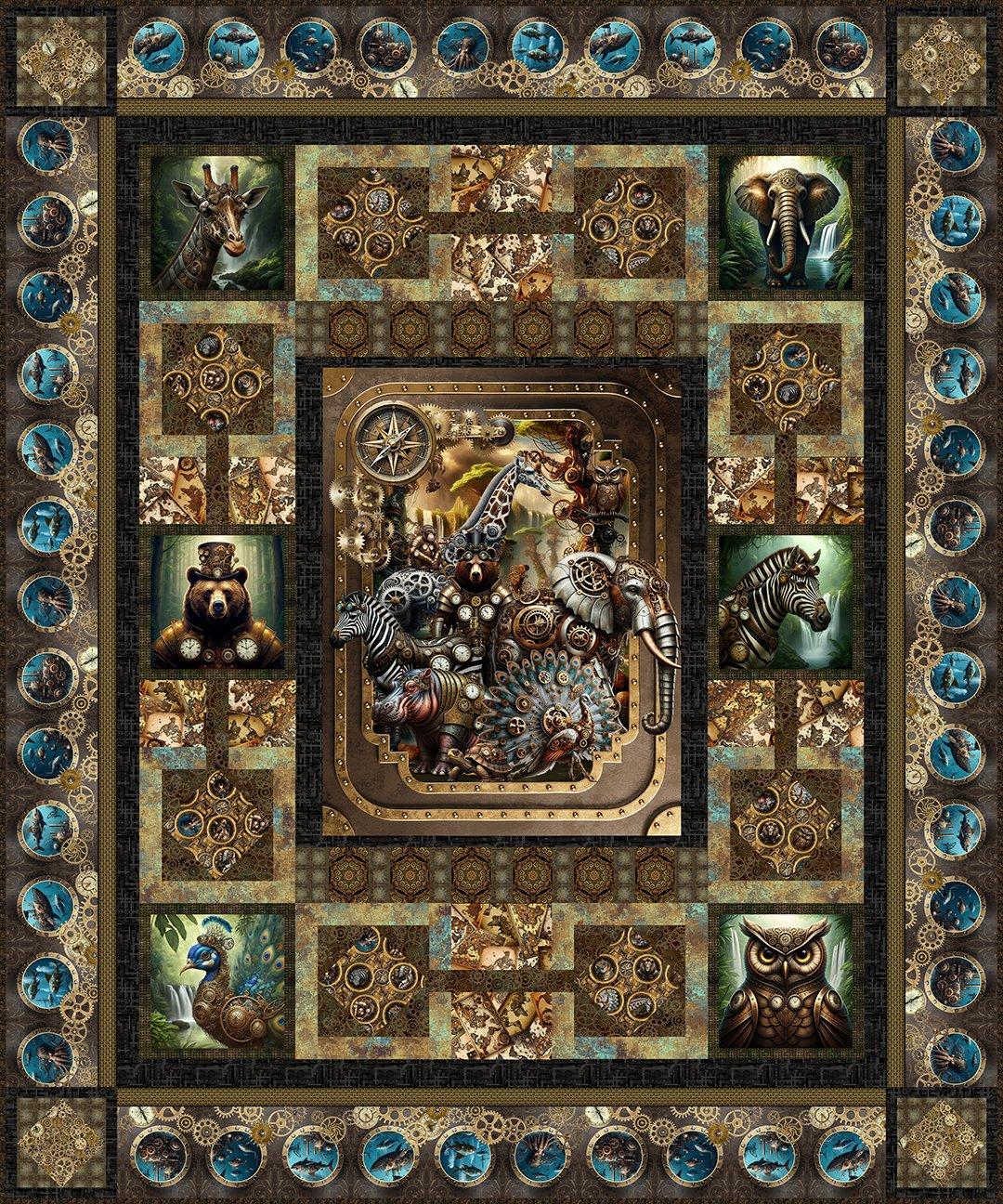 Steampunk Menagerie Pattern - Quilted Strait
