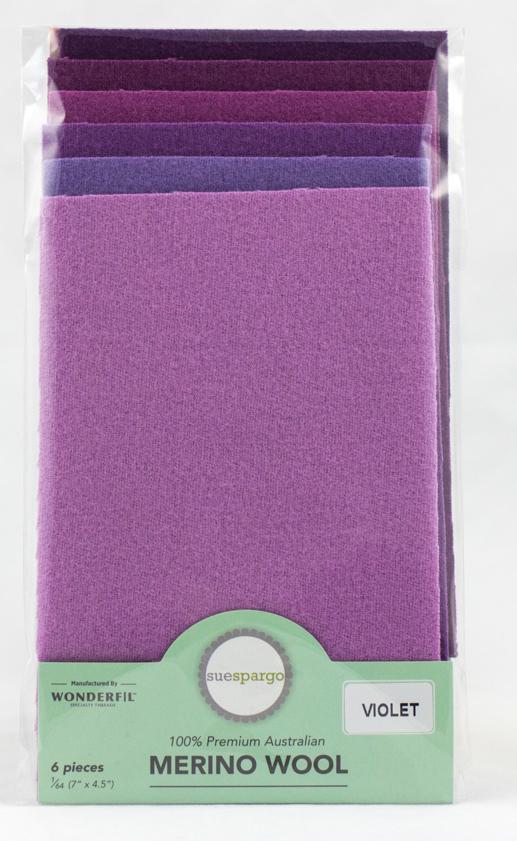 Violet Wool Assortment - 1/64 yard