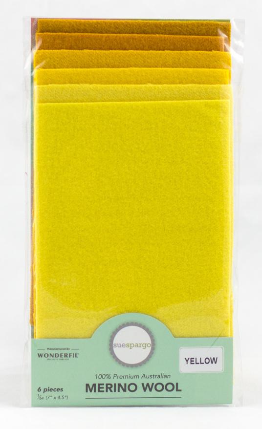 Yellow Wool Assortment - 1/64 yard