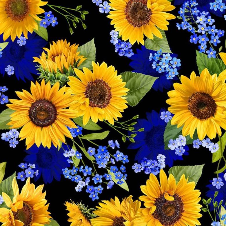 Summer Sunflowers 11678 Black Sunflower Blooms