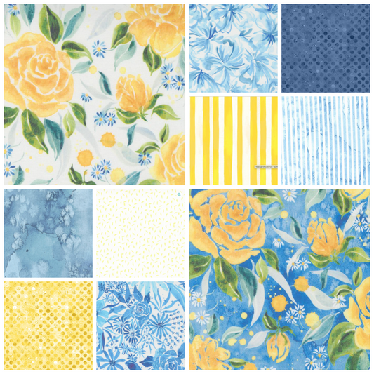 Sunshine and Blue Skies Fat Quarter Bundle - Quilted Strait