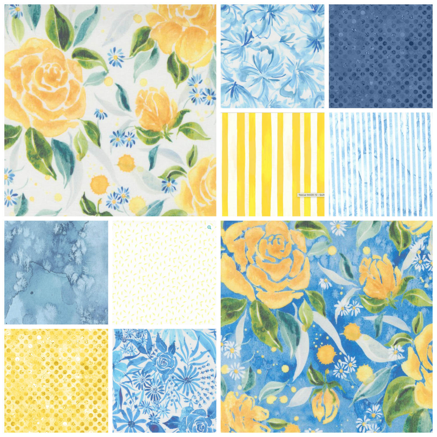 Sunshine and Blue Skies Fat Quarter Bundle - Quilted Strait