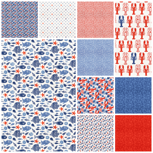 Take me to the Beach FQ Bundle - Quilted Strait