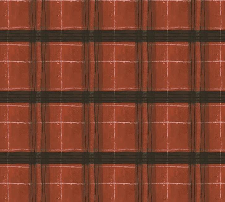 The Flannel One 54922F-6 Window Pane Plaid Barn Red