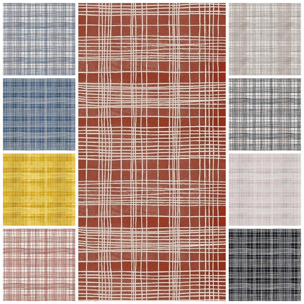 The Plaid One - Basics FQ Bundle - Quilted Strait
