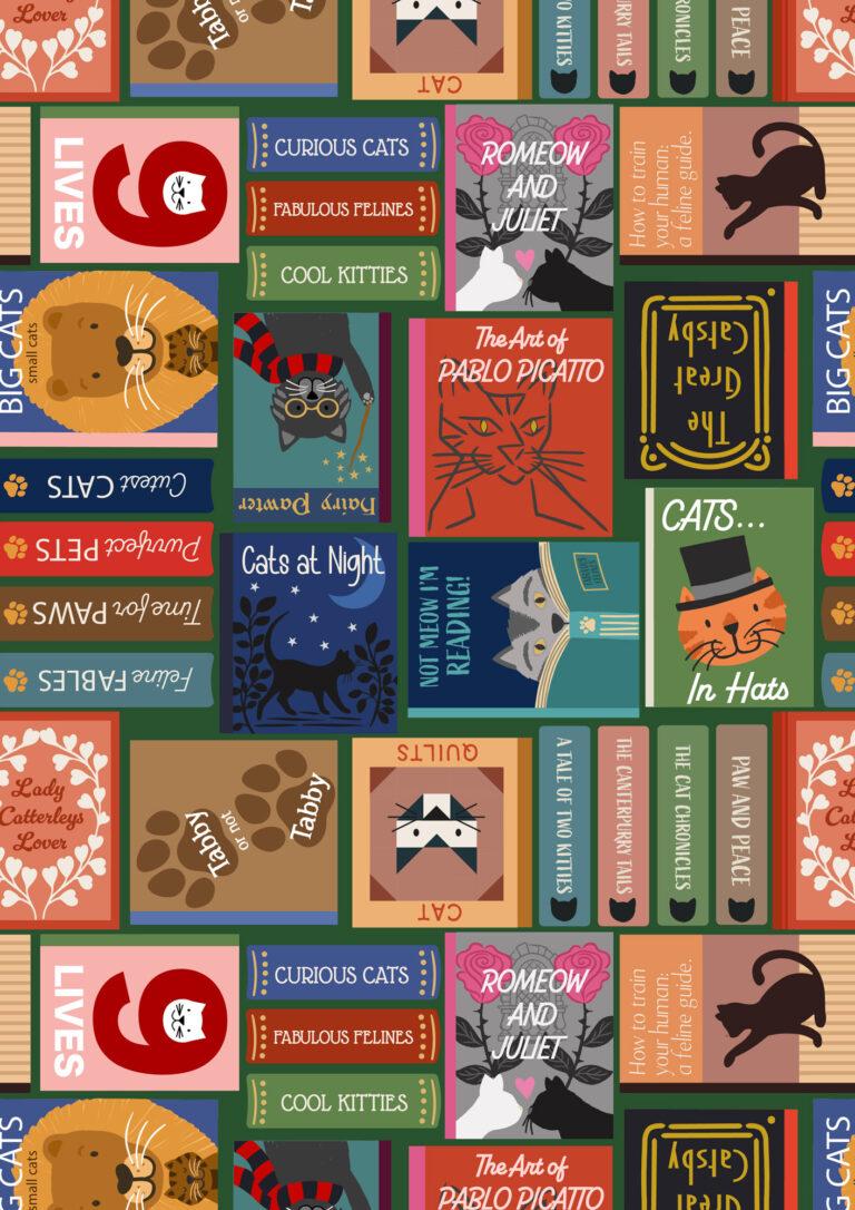 The Purrrfect Book Club 966A Cat Book Covers