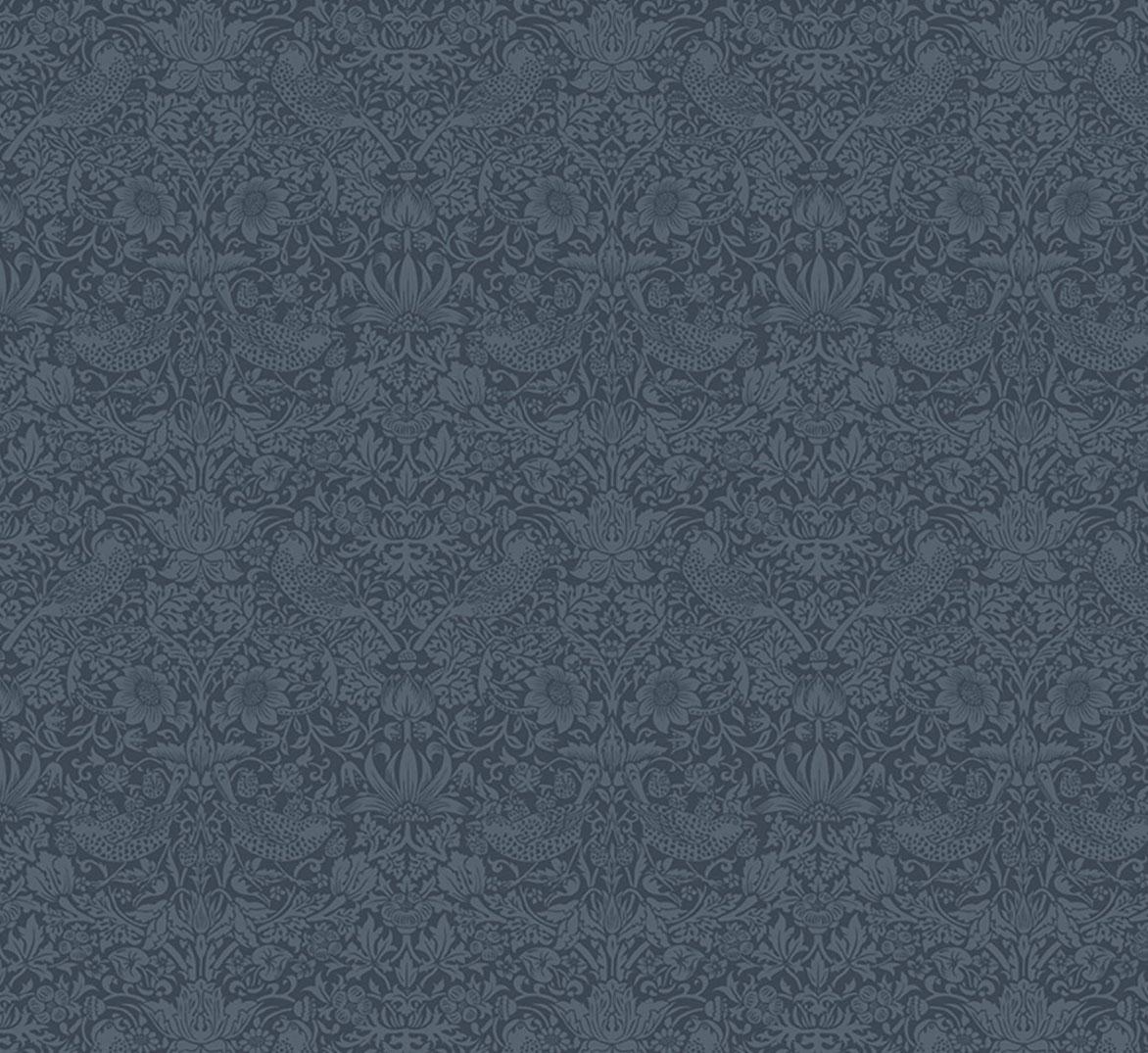 The Trellis Palette 153 Tonal Strawberry Thief Inky Fingers - Quilted Strait