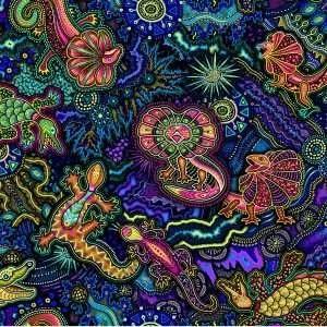 Tjukurpa Land 9182 Masterprint Blue