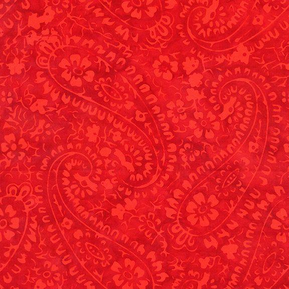 Tonga B2329 Crimson Floral Paisleys