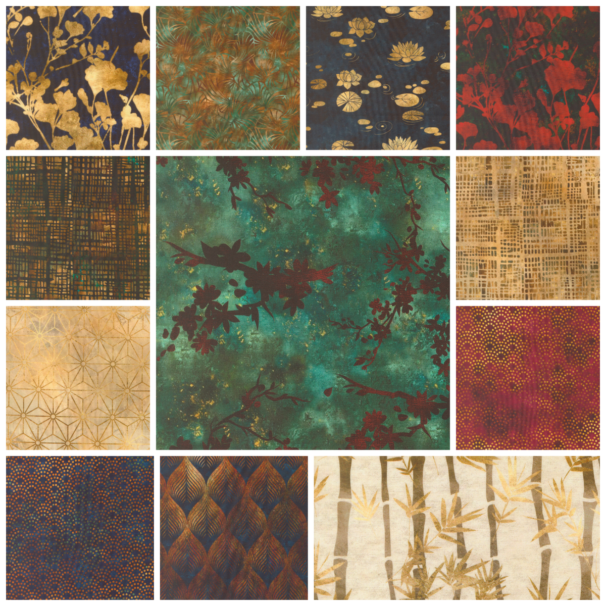 Tranquil Patina Fat Quarter Bundle (12 Fat Quarters)