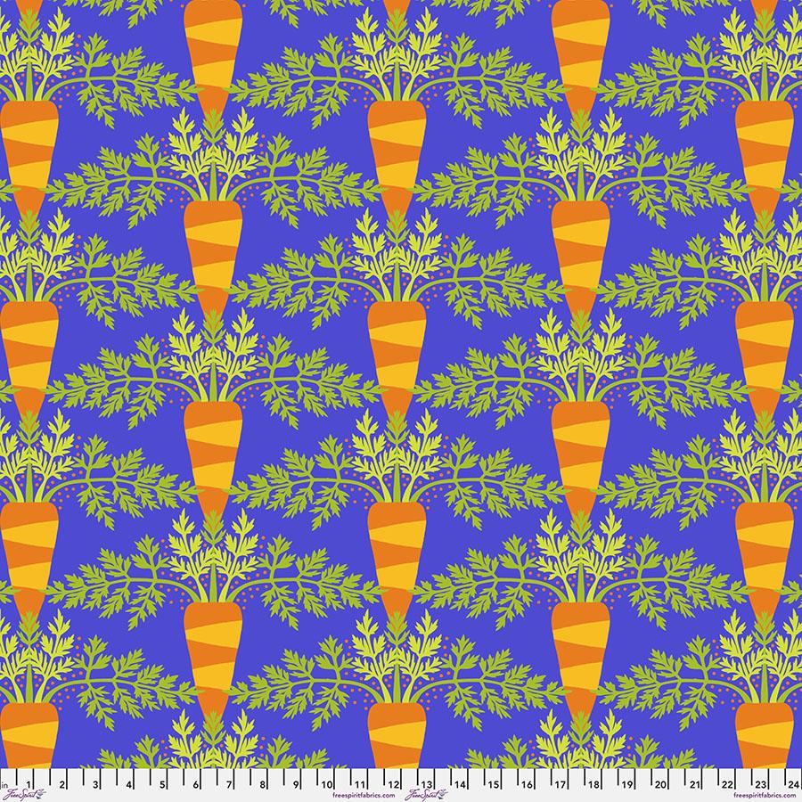 Vegetable Patch 181 Blue Carrot - Quilted Strait