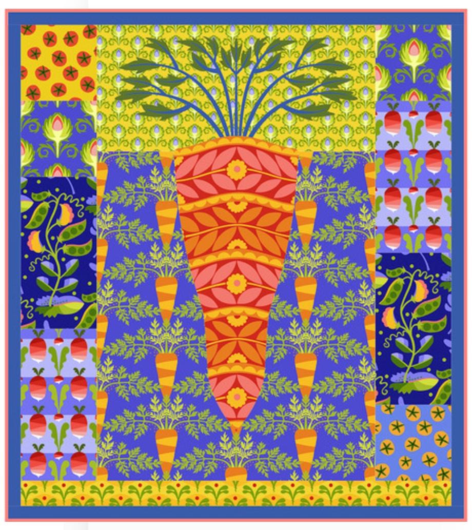 Vegetable Patch Kit by Jane Sassaman - Quilted Strait