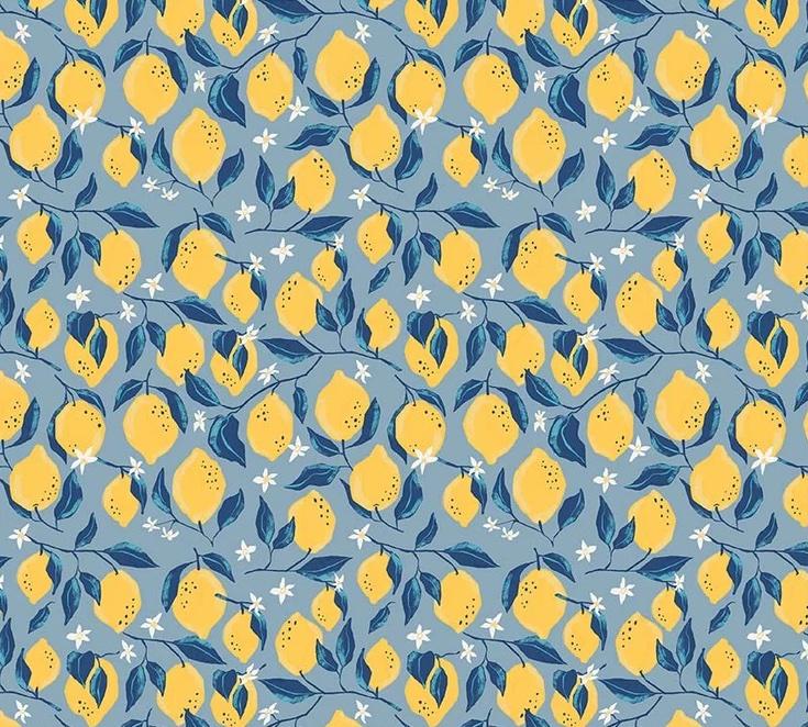 Villa Sol 55229-2 Lemons Sea Blue