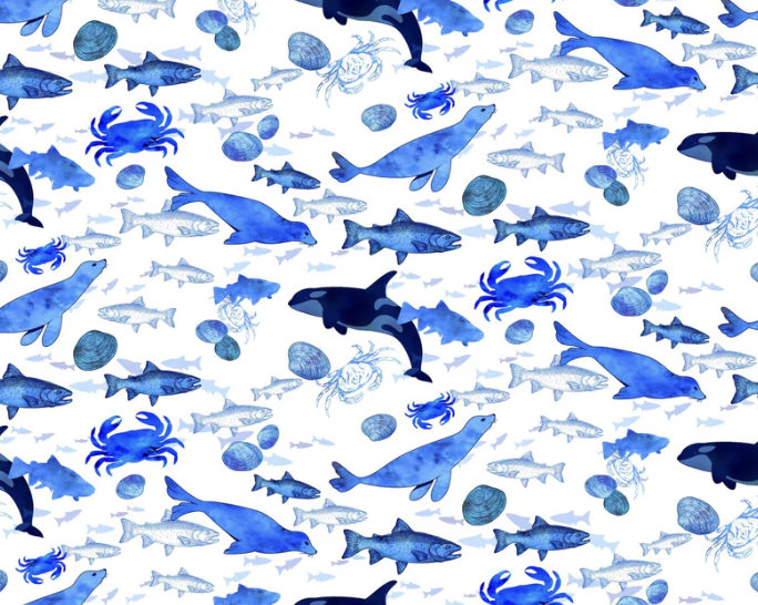 WWSH 4875-1 Sea Life White