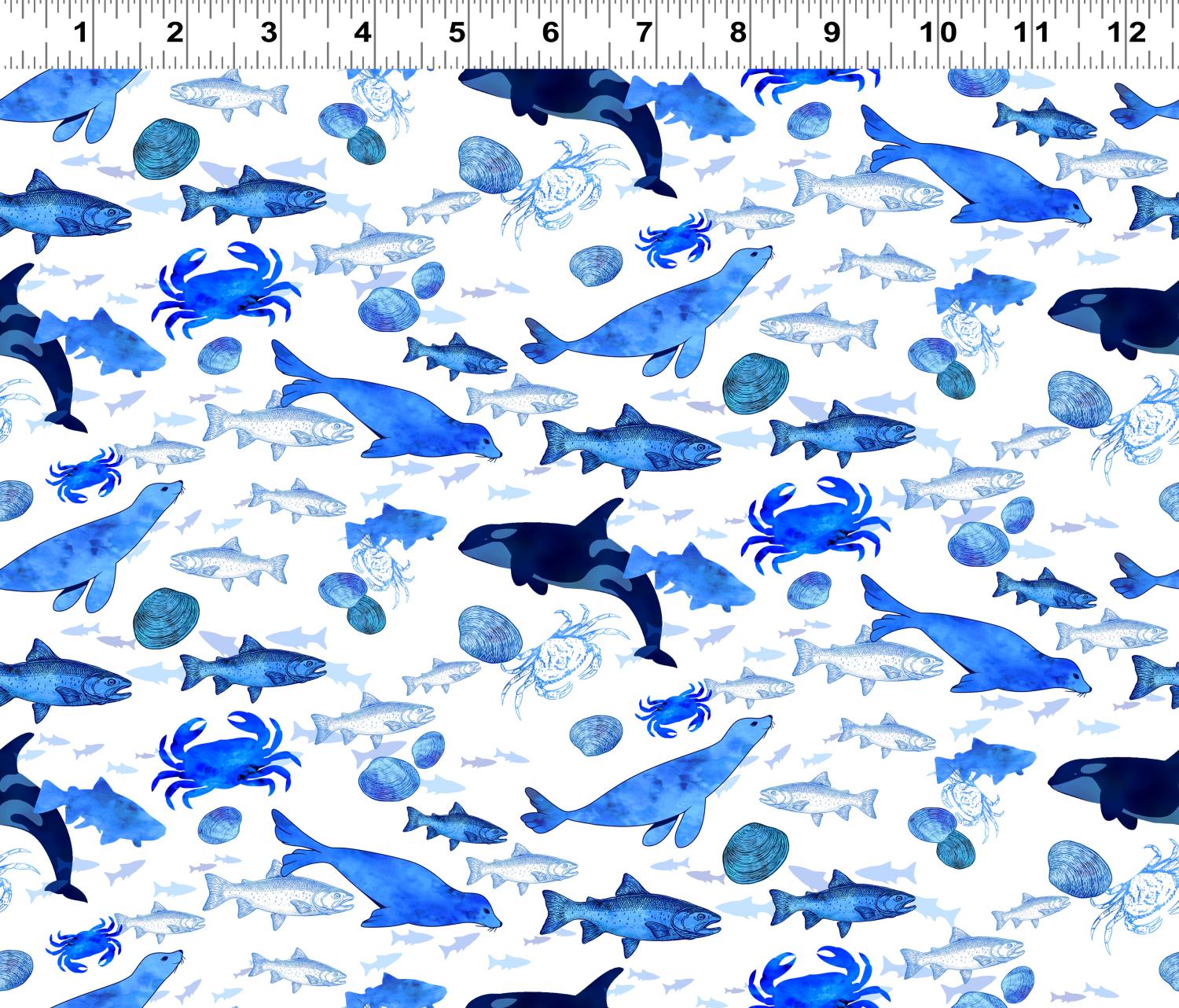 WWSH 4875-1 Sea Life White