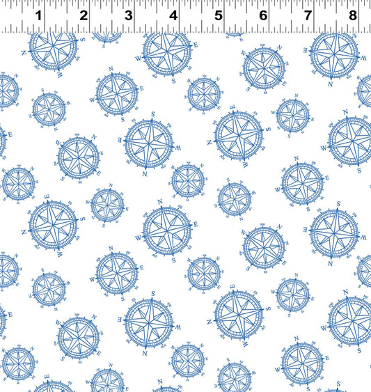 WWSH 4876-1 Mariners Compass White