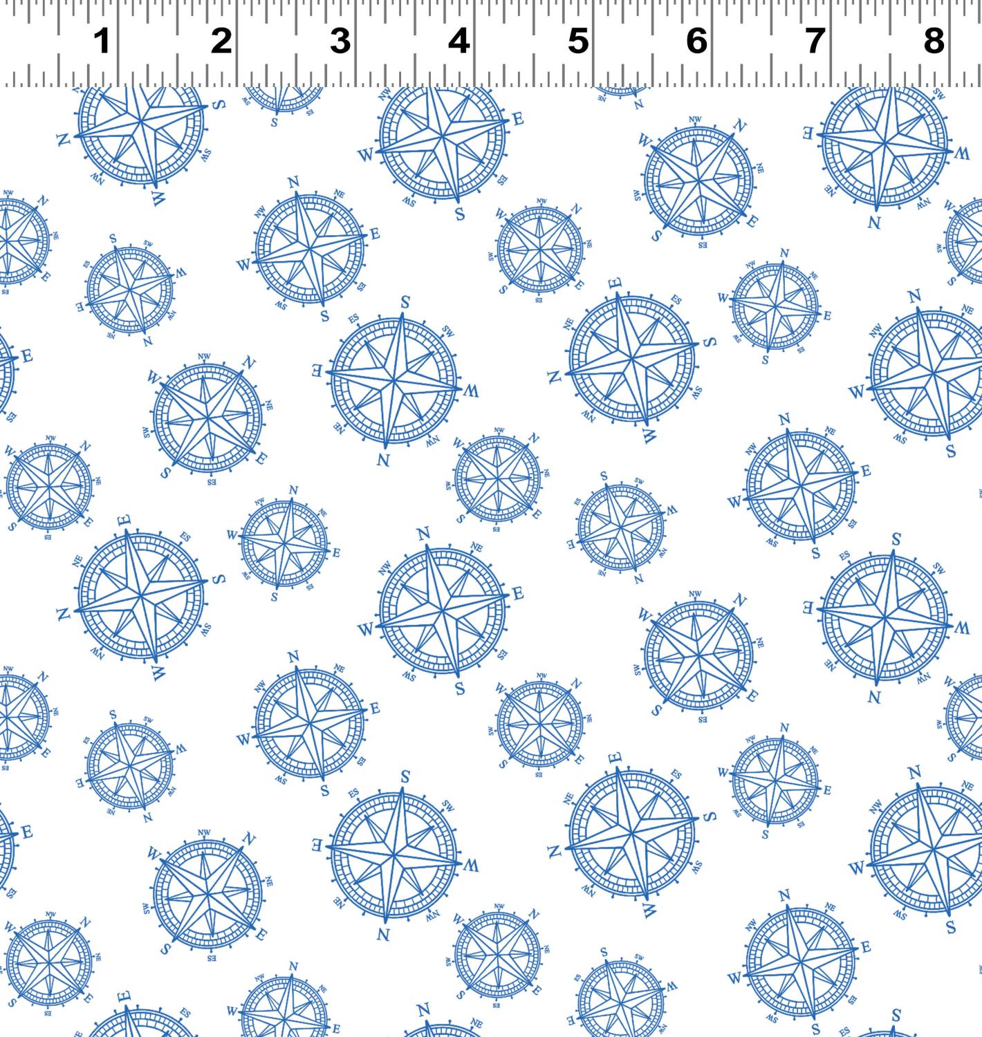 WWSH 4876-1 Mariners Compass White