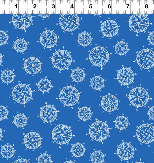 WWSH 4876-90 Mariners Compass Blue
