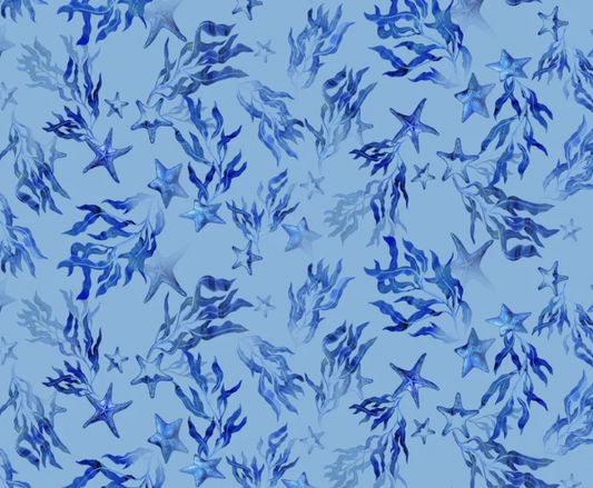 WWSH 4880-29 Tossed Seaweed Light Blue