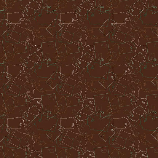 Washington My Home 16062 Brown Washington Map Toss