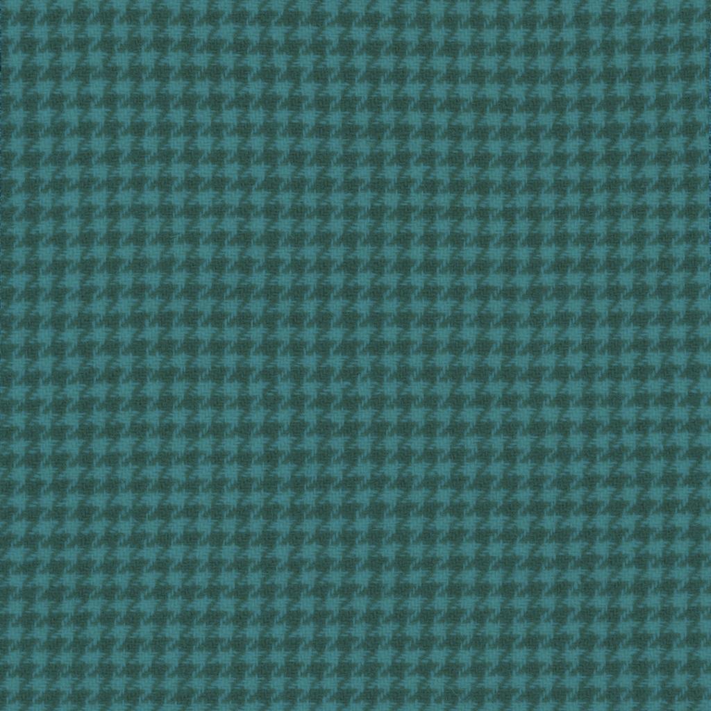 Wool Fat 1/8 Houndstooth Turquoise - Quilted Strait