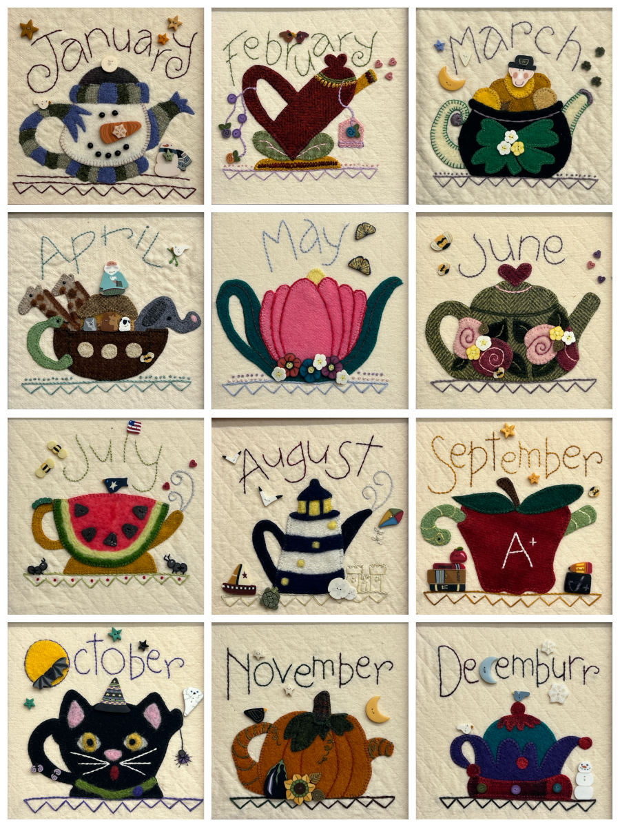 Wool Teapot Block of the Month