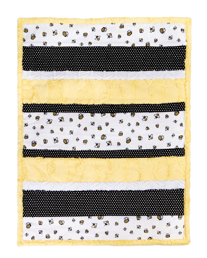 Bee Happy Minky Quilt Kit - Quilted Strait