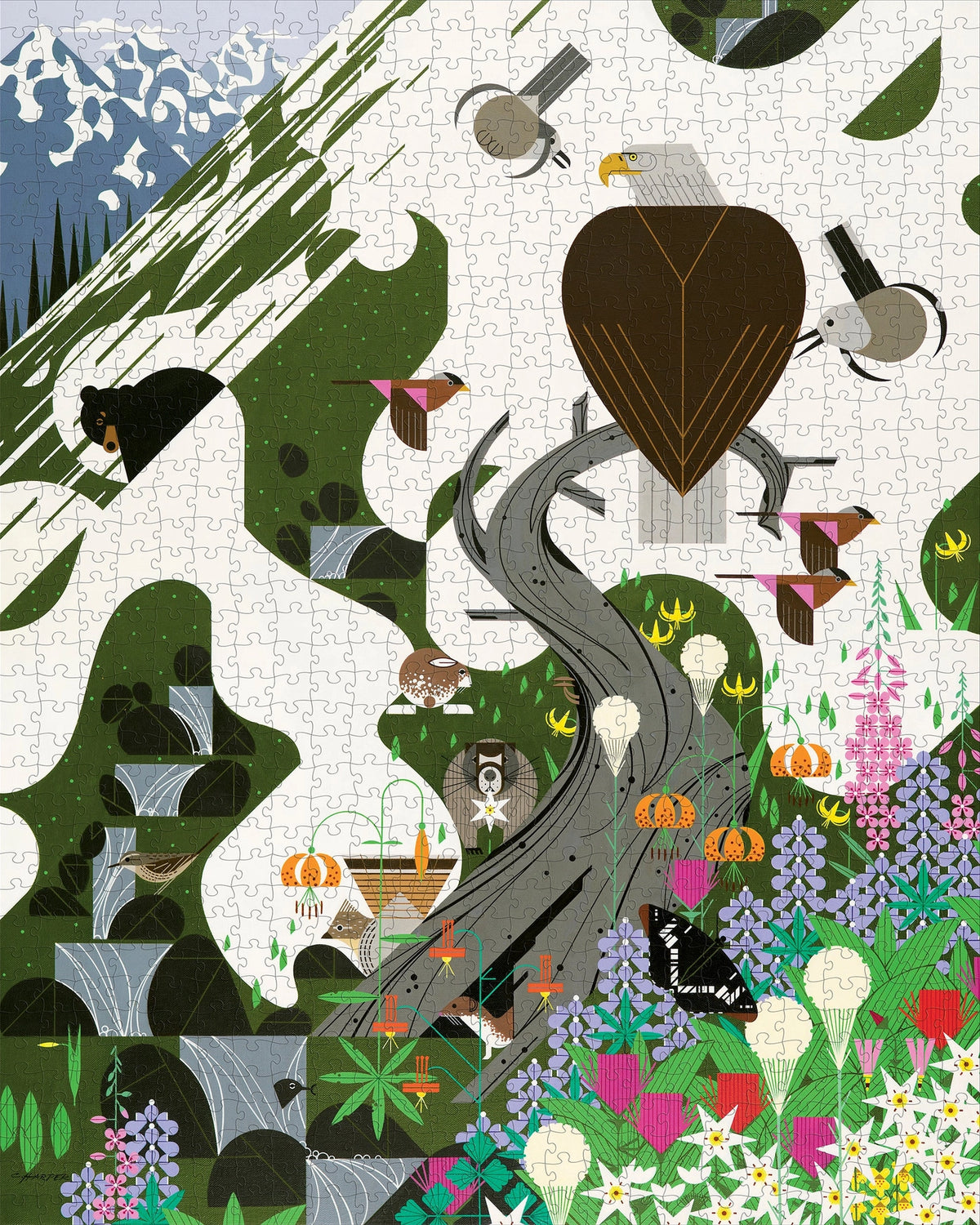 Charley Harper Alpine Northwest Puzzle