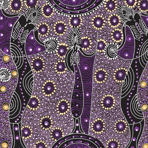 Dancing Spirit Purple - Quilted Strait