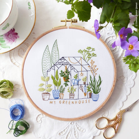 Greenhouse 6&quot; Embroidery Kit - Quilted Strait