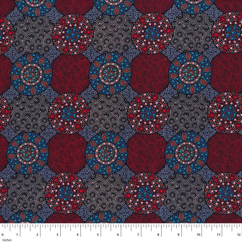 Wildflowers & Bush Tuckers Red - Quilted Strait