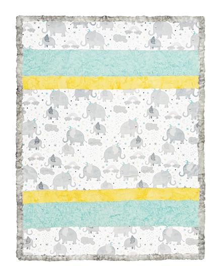 Ear For You Snow Minky Baby Quilt Kit