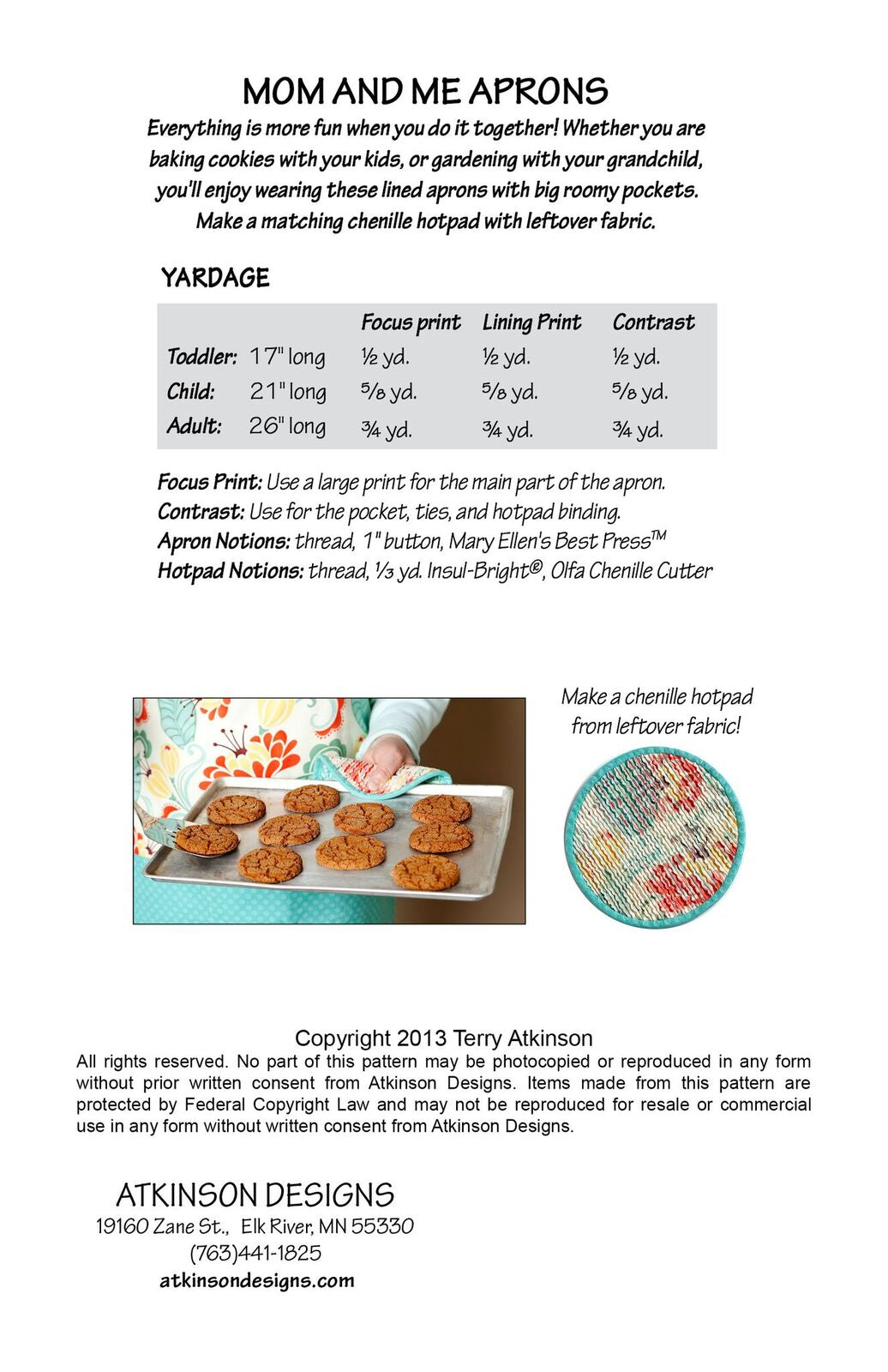 Mom and Me Apron Pattern