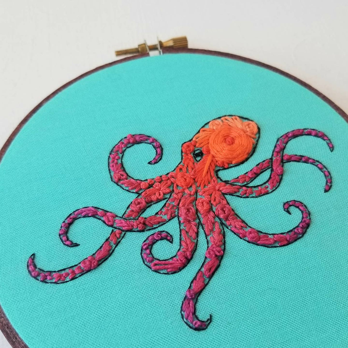 Pacific Octopus Embroidery Kit - Quilted Strait