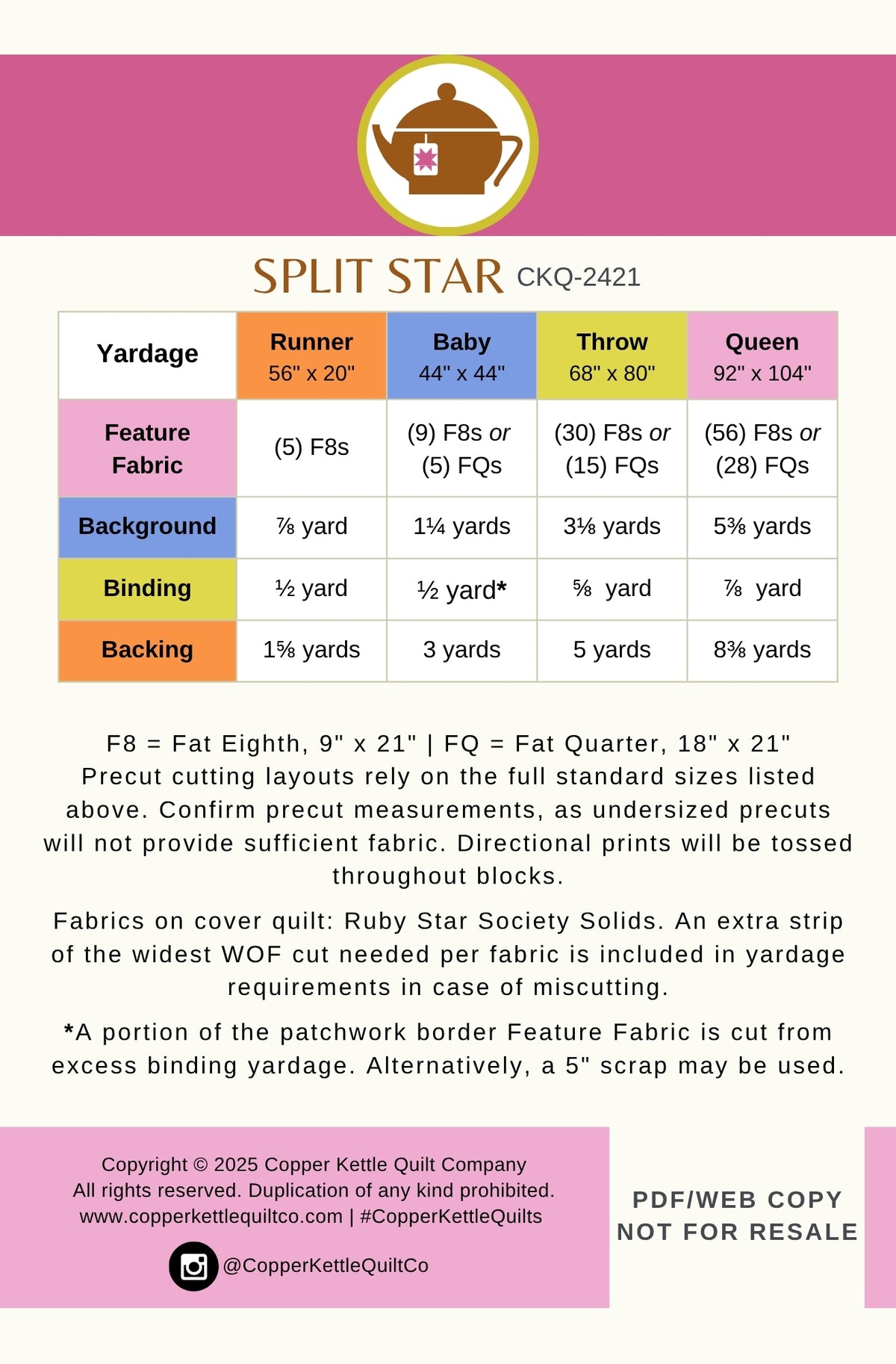 Split Star | CKQ-2421 Quilt Pattern
