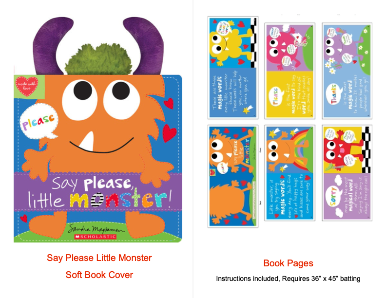 Say Please Little Monster Soft Book Panel