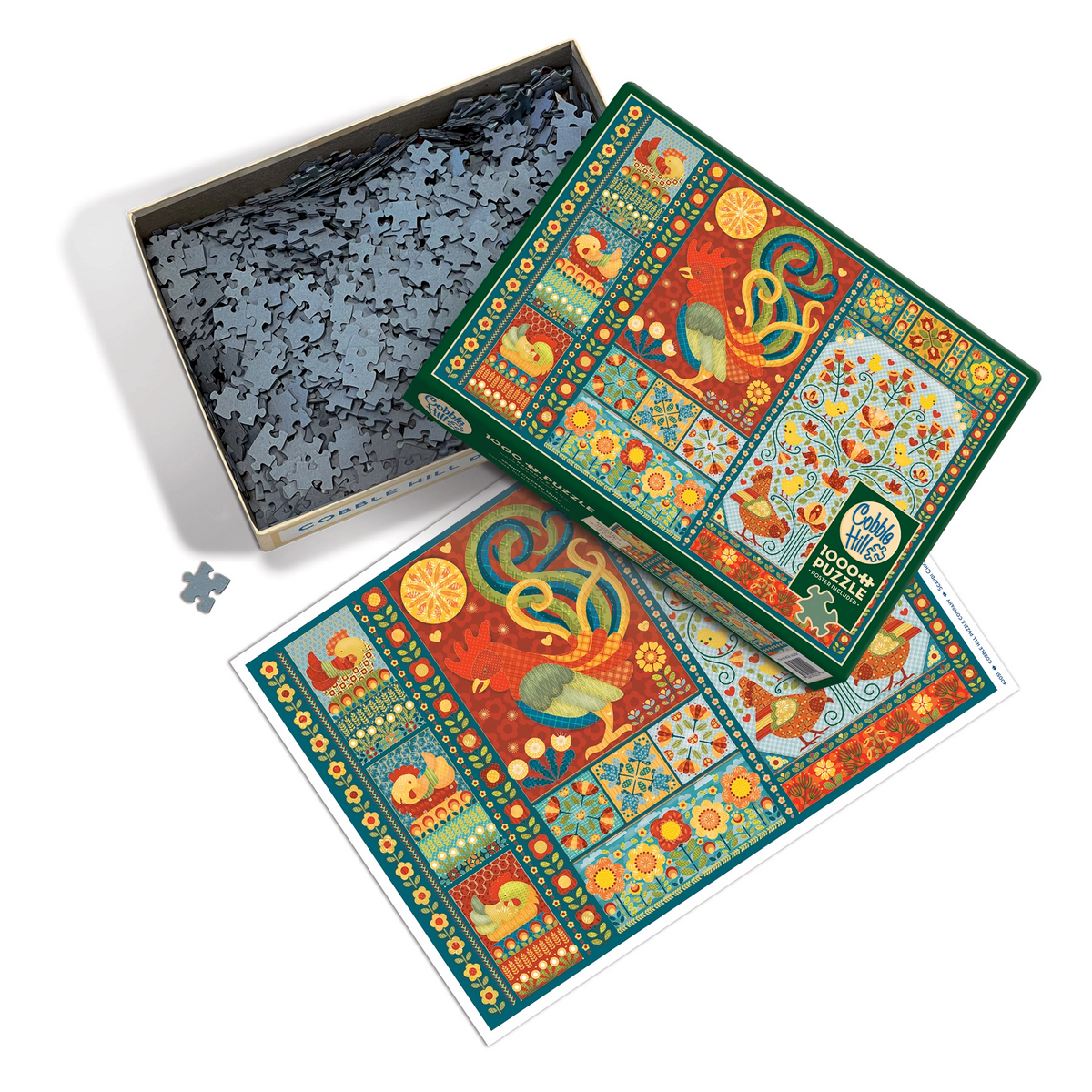 Scandi Chicken Quilt Puzzle - Quilted Strait