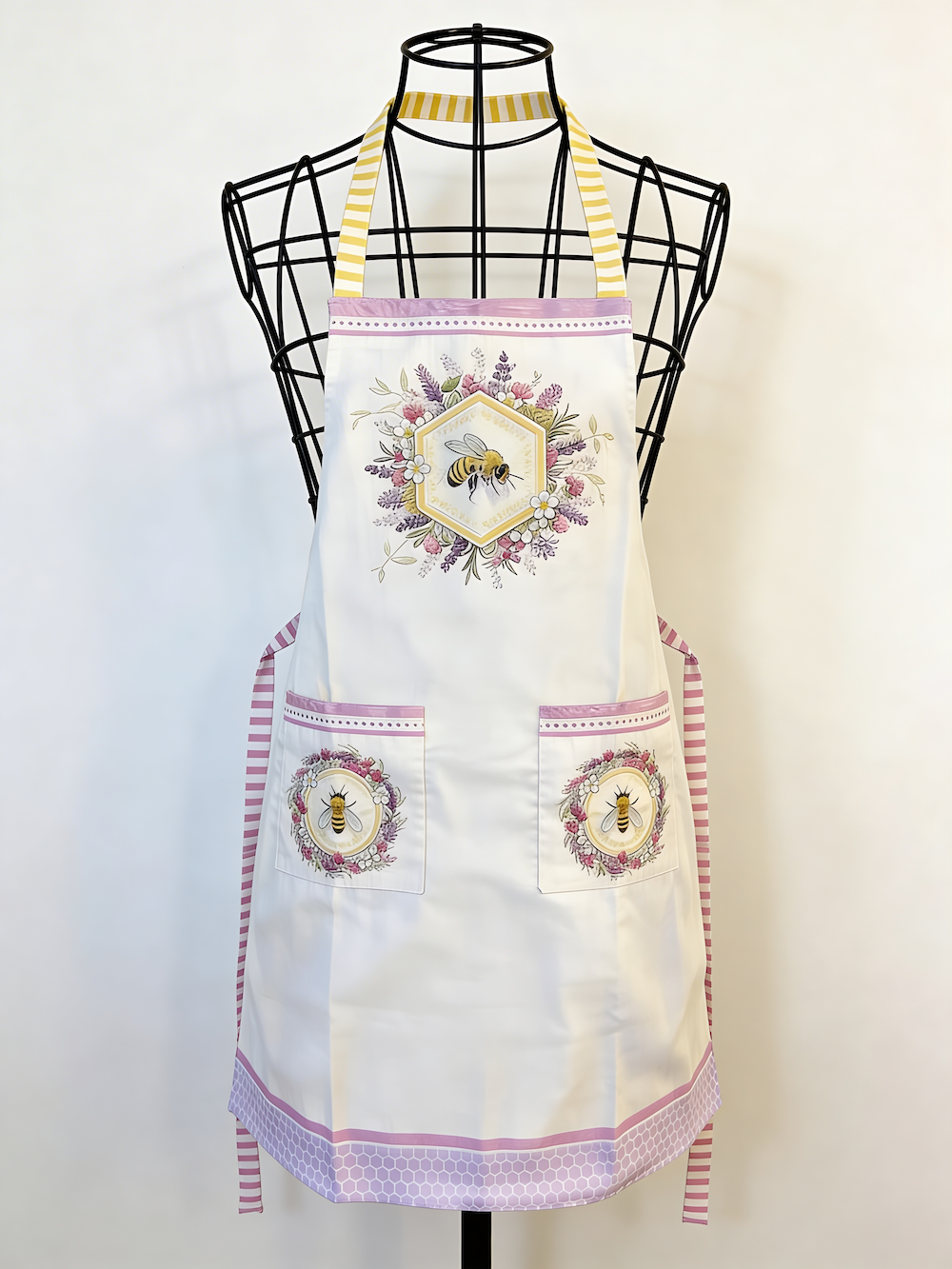 Sweet Honey Bee and Lavender Apron Kit - Quilted Strait