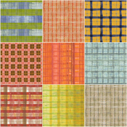 The Plaid One - Explosions of Plaids FQ Bundle - Quilted Strait