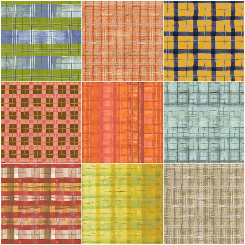 The Plaid One - Explosions of Plaids FQ Bundle - Quilted Strait