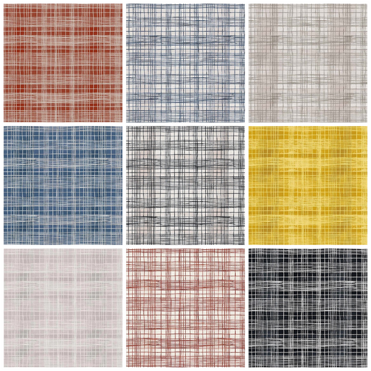The Plaid One - Basics FQ Bundle - Quilted Strait