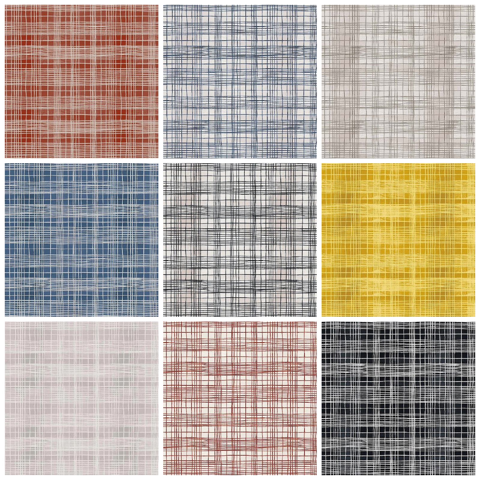 The Plaid One - Basics FQ Bundle - Quilted Strait