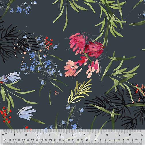 108" Meadow Floral 53585DW Slate - Quilted Strait