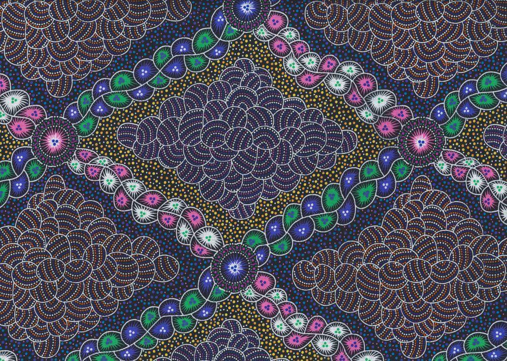 Bush Waterhole Purple - Quilted Strait
