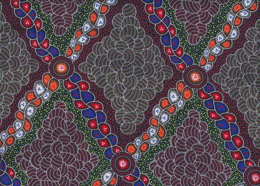 Bush Waterhole Red - Quilted Strait