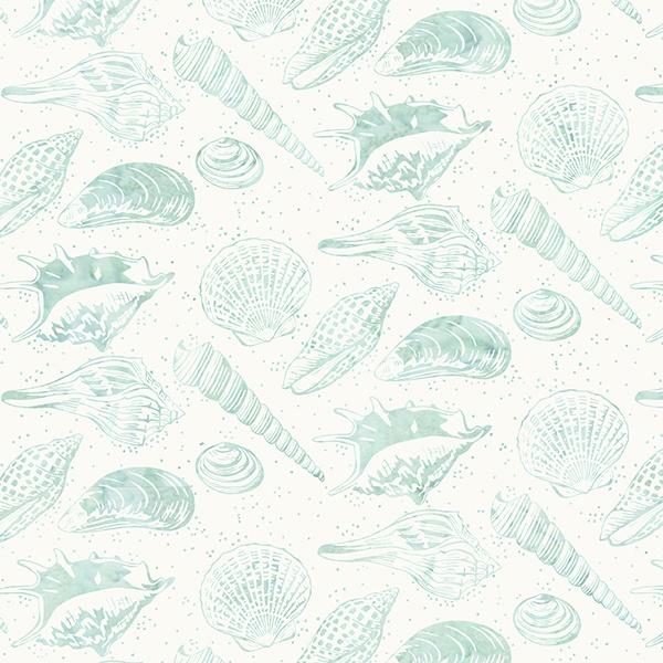 Along the Shores Batiks DM4-581 Bluegrass - Quilted Strait