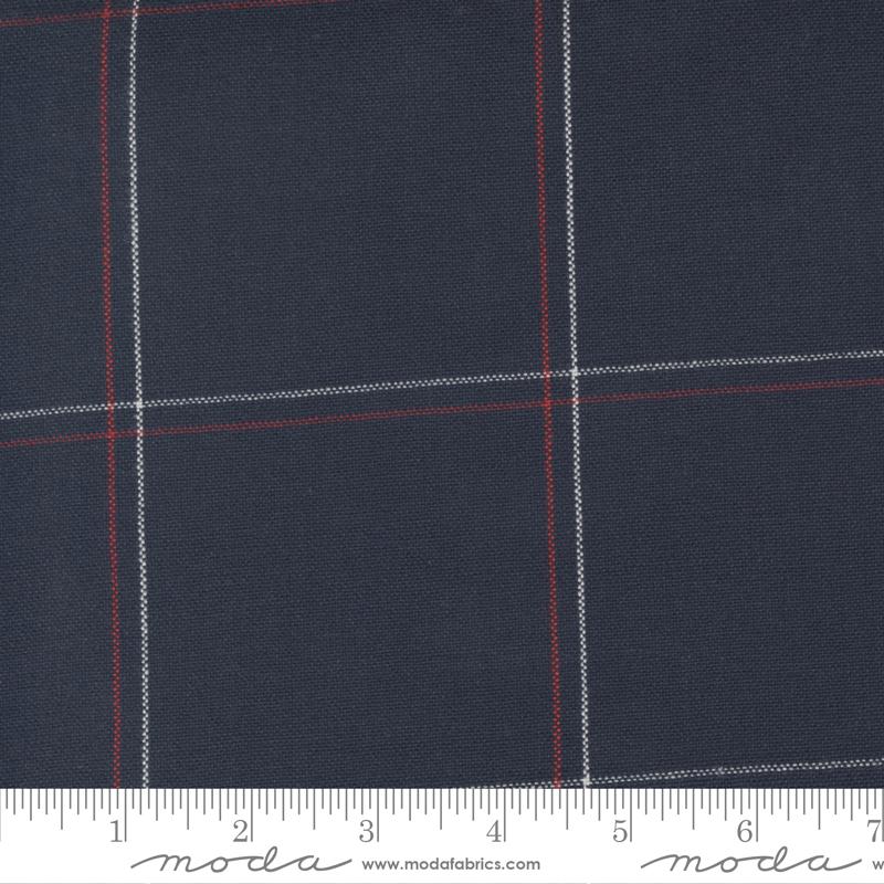 16" Americana Toweling 920 285 Window Pane Navy - Quilted Strait