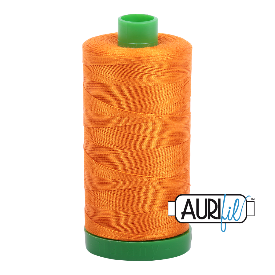 Aurifil 40wt 1133 Bright Orange thread - 1422 yards - Quilted Strait