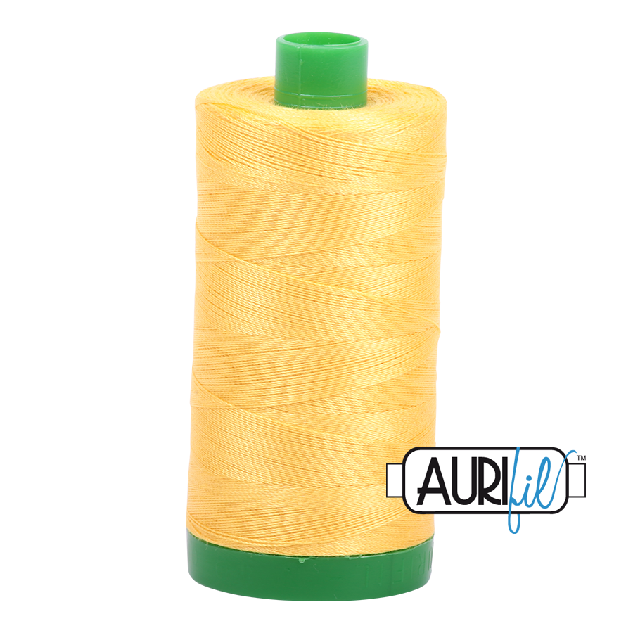 Aurifil 40wt 1135 Pale Yellow thread - 1422 yards - Quilted Strait